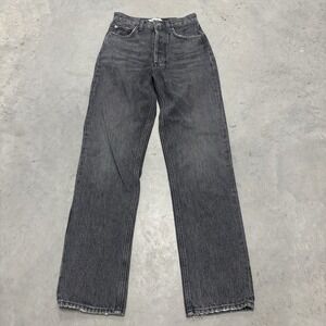 Agolde Jeans 90's Pinch Waist Straight Leg in Underground Black‎ Size 23